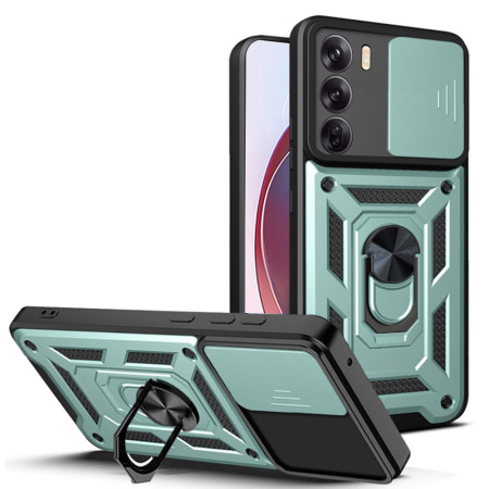 Husa pentru Oppo Reno12, CamShield Protectie Camera, Magnetic, Slide si Snap, Green