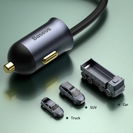 Incarcator USB, Type-C, Fast Charging, Multi-port, 120W - Baseus Share Together (CCBT-B0G) - Gray