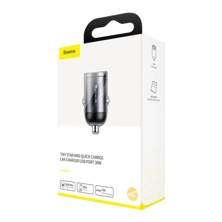 Incarcator pentru Masina, Quick Charging, 30W - Baseus Tiny Star Mini (C00035000817-Z1/VCHX-A0G) - Space Grey