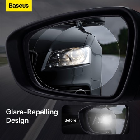 Folie pentru Oglinda Auto, 96 x 136mm (set 2) - Baseus ClearSight (C11853200201-00) - Clear