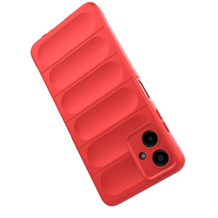 Husa Antisoc pentru Samsung Galaxy A06, Margini Striate, Magic Shield, Red