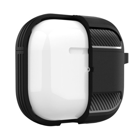 Husa pentru AirPods 3 - Techsuit Carbon Silicone - Black