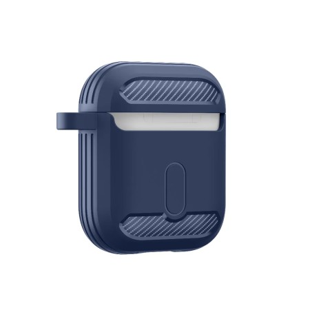 Husa pentru AirPods 1 / AirPods 2 - Techsuit Carbon Silicone - Navy Blue