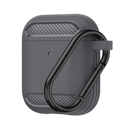 Husa pentru AirPods 1 / AirPods 2 - Techsuit Carbon Silicone - Gray