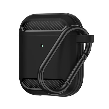 Husa pentru AirPods 1 / AirPods 2 - Techsuit Carbon Silicone - Black