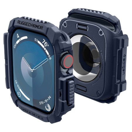 Husa pentru Apple Watch 10 46mm - Spigen Rugged Armor - Navy Blue