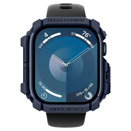 Husa pentru Apple Watch 10 46mm - Spigen Rugged Armor - Navy Blue