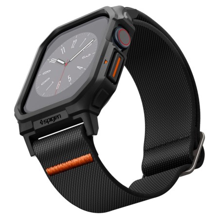 Husa pentru Apple Watch 10 42mm + Curea - Spigen Lite Fit "Pro" - Matte Black