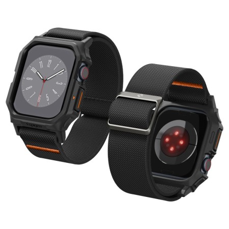 Husa pentru Apple Watch 10 42mm + Curea - Spigen Lite Fit "Pro" - Matte Black