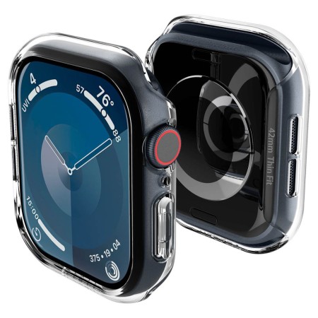 Husa pentru Apple Watch 10 42mm - Spigen Thin Fit - Crystal Clear