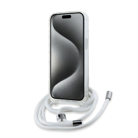 Husa pentru iPhone 15 / iPhone 14 / iPhone 13 - Karl Lagerfeld IML MagSafe (KLHMP14SHCCHNT) - Transparent Choupette HeadandCord