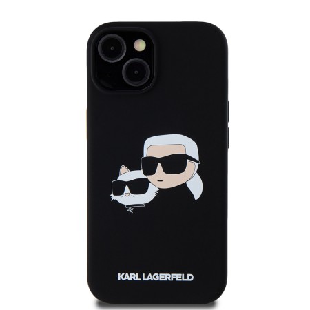 Husa pentru iPhone 15 / iPhone 14 / iPhone 13 - Karl Lagerfeld Silicone MagSafe (KLHMP15SSKCHPPLK) - KarlandChoupette