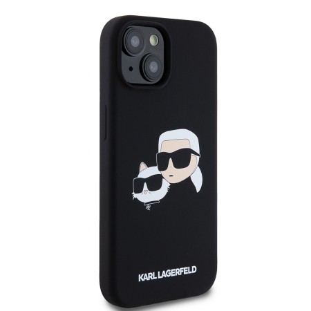 Husa pentru iPhone 15 / iPhone 14 / iPhone 13 - Karl Lagerfeld Silicone MagSafe (KLHMP15SSKCHPPLK) - KarlandChoupette