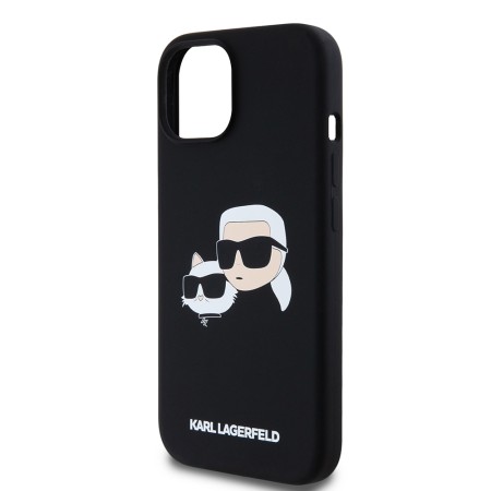 Husa pentru iPhone 15 / iPhone 14 / iPhone 13 - Karl Lagerfeld Silicone MagSafe (KLHMP15SSKCHPPLK) - KarlandChoupette