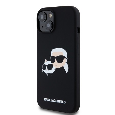 Husa pentru iPhone 15 / iPhone 14 / iPhone 13 - Karl Lagerfeld Silicone MagSafe (KLHMP15SSKCHPPLK) - KarlandChoupette