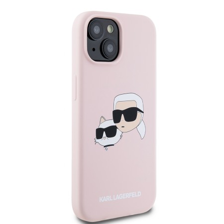 Husa pentru iPhone 15 / iPhone 14 / iPhone 13 - Karl Lagerfeld Silicone MagSafe (KLHMP15SSKCHPPLP) - Pink KarlandChoupette