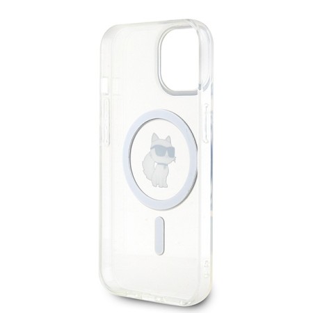 Husa pentru iPhone 15 / iPhone 14 / iPhone 13 - Karl Lagerfeld IML MagSafe (KLHMP14SHFCCNOT) - Transparent Choupette