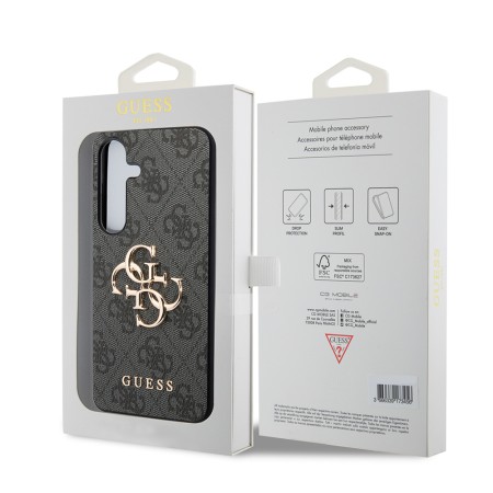 Husa pentru Samsung Galaxy S24 Plus - Guess Hardcase 4G Big Metal Logo (GUHCS24M4GMGGR) - Black