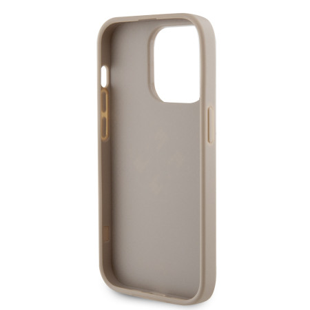 Husa pentru iPhone 15 Pro Max - Guess Leather Perforated 4G (GUHCP15XPSP4LGD) - Gold