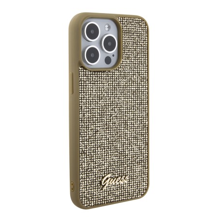 Husa pentru iPhone 15 Pro Max - Disco Metal Script (GUHCP15XPMSDGSD) - Gold