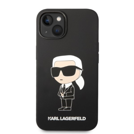 Husa pentru iPhone 15 / iPhone 14 / iPhone 13 - Karl Lagerfeld Silicone MagSafe (KLHMP14SSNIKBCK) - Ikonik