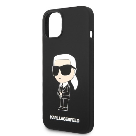 Husa pentru iPhone 15 / iPhone 14 / iPhone 13 - Karl Lagerfeld Silicone MagSafe (KLHMP14SSNIKBCK) - Ikonik