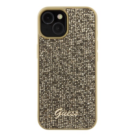 Husa pentru iPhone 15 / iPhone 14 / iPhone 13 - Disco Metal Script (GUHCP15SPMSDGSD) - Gold