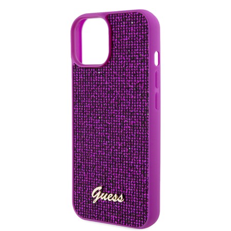 Husa pentru iPhone 15 / iPhone 14 / iPhone 13 - Disco Metal Script (GUHCP15SPMSDGSF) - Fuchsia