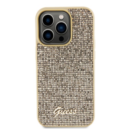 Husa pentru iPhone 15 Pro - Disco Metal Script (GUHCP15LPMSDGSD) - Gold