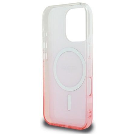 Husa pentru iPhone 16 Pro Max - Guess IML Glitter Gradient MagSafe (GUHMP16XHGRCELP) - Pink