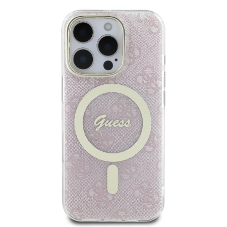 Husa pentru iPhone 16 Pro Max - Guess IML 4G MagSafe (GUHMP16XH4STP) - Pink