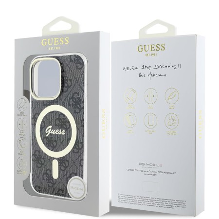 Husa pentru iPhone 16 Pro - Guess IML 4G MagSafe (GUHMP16LH4STK) - Black