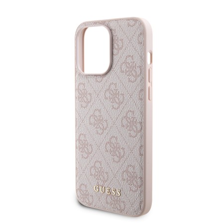 Husa pentru iPhone 15 Pro Max - Guess Hardcase Powerbank MagSafe (GUBPM5P15X4GEMGP) - Pink