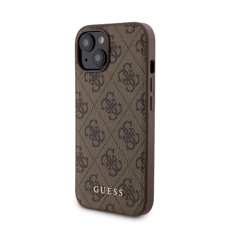 Husa pentru iPhone 15 - Guess Hardcase Powerbank MagSafe (GUBPM5P15S4GEMGW) - Brown