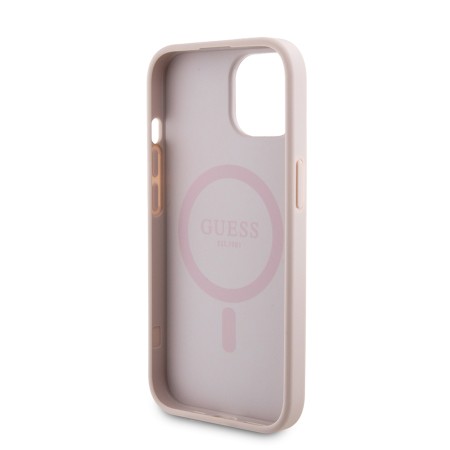 Husa pentru iPhone 15 - Guess Hardcase Powerbank MagSafe (GUBPM5P15S4GEMGP) - Pink