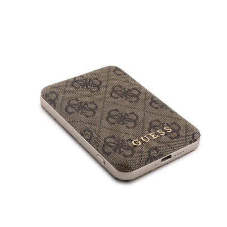 Husa pentru iPhone 15 Pro - Guess Hardcase Powerbank MagSafe (GUBPM5P15L4GEMGW) - Brown