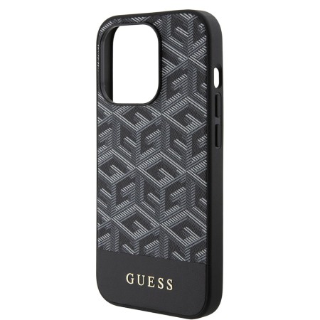 Husa pentru iPhone 15 Pro Max - Guess GCube Stripes MagSafe (GUHMP15XHGCFSEK) - Black