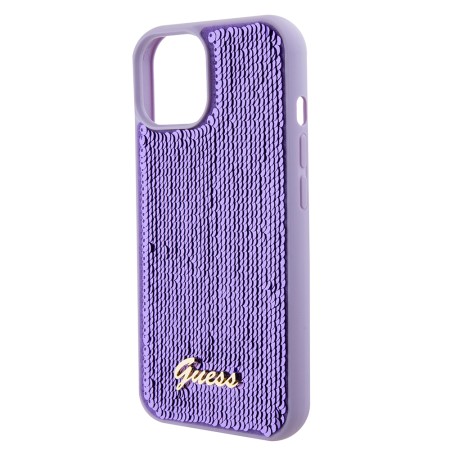 Husa pentru iPhone 15 / iPhone 14 / iPhone 13 - Sequin Script Metal (GUHCP15SPSFDGSU) - Purple