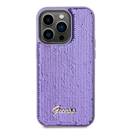 Husa pentru iPhone 15 Pro Max - Sequin Script Metal (GUHCP15XPSFDGSU) - Purple