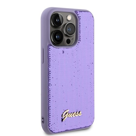 Husa pentru iPhone 15 Pro Max - Sequin Script Metal (GUHCP15XPSFDGSU) - Purple