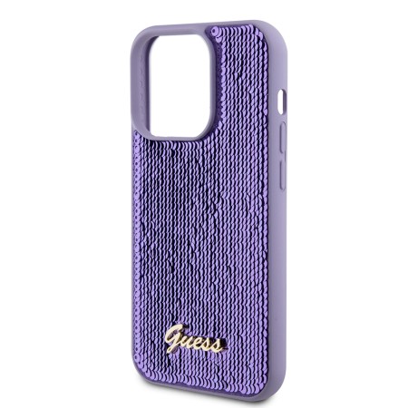 Husa pentru iPhone 15 Pro Max - Sequin Script Metal (GUHCP15XPSFDGSU) - Purple