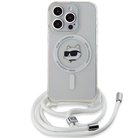 Husa pentru iPhone 14 Pro Max - Karl Lagerfeld IML MagSafe (KLHMP14XHCCHNT) - Transparent Choupette HeadandCord