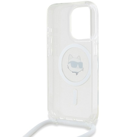 Husa pentru iPhone 14 Pro Max - Karl Lagerfeld IML MagSafe (KLHMP14XHCCHNT) - Transparent Choupette HeadandCord