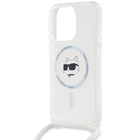 Husa pentru iPhone 14 Pro Max - Karl Lagerfeld IML MagSafe (KLHMP14XHCCHNT) - Transparent Choupette HeadandCord