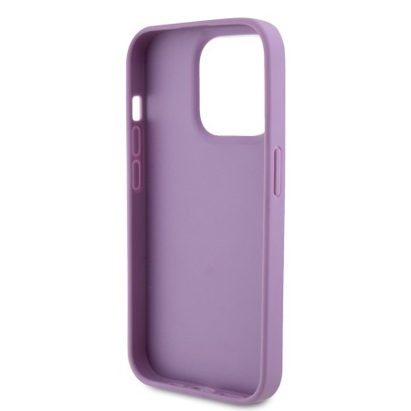 Husa pentru iPhone 15 Pro Max - Guess Leather 4G Stamped (GUHCP15XP4EPMU) - Light Purple