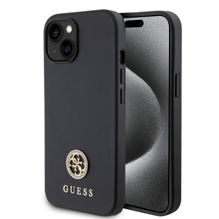 Husa pentru iPhone 15 / iPhone 14 / iPhone 13 - Strass Metal Logo (GUHCP15SPS4DGPK) - Black