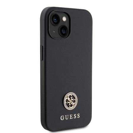 Husa pentru iPhone 15 / iPhone 14 / iPhone 13 - Strass Metal Logo (GUHCP15SPS4DGPK) - Black