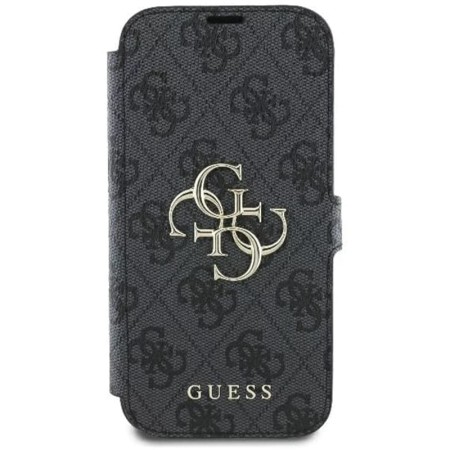 Husa pentru iPhone 16 Pro Max - Guess Book 4G (GUBKP16X4GMGGR) - Black