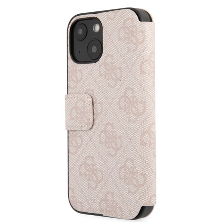 Husa pentru iPhone 15 / iPhone 14 / iPhone 13 - Guess Book 4G (GUBKP15S4GMGPI) - Pink