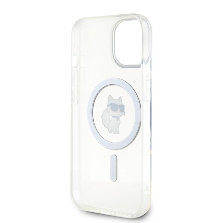 Husa pentru iPhone 15 / iPhone 14 / iPhone 13 - Karl Lagerfeld IML MagSafe (KLHMP15SHFCCNOT) - Transparent Choupette